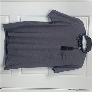 Denim & Flower striped pocket Tee